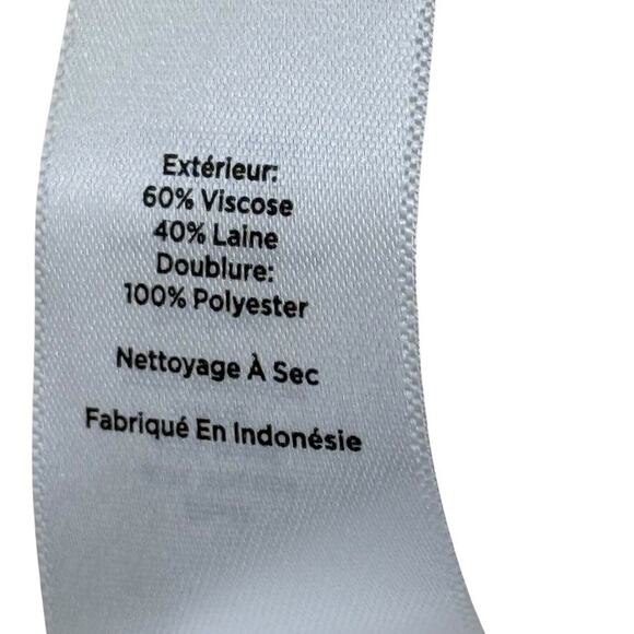 Talbots Ivory Womens Boiled Wool Blend Suit Jacket Blazer Career Classic sz 10 - Picture 14 of 16